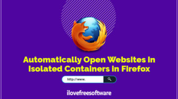 automatically open websites in isolated containers in firefox