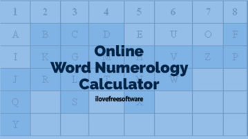 online word numerology calculator