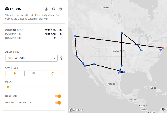 travelling salesman problem online solver google maps