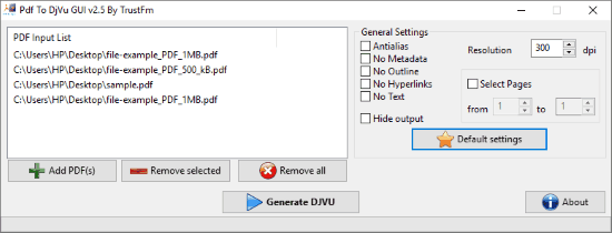 convert PDF to DJVU