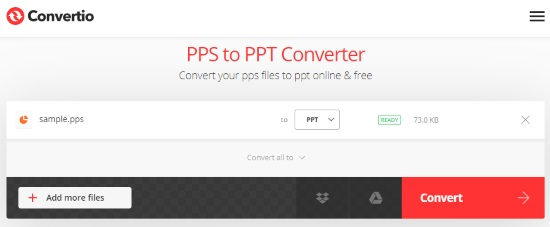 convert PPS to PPT online