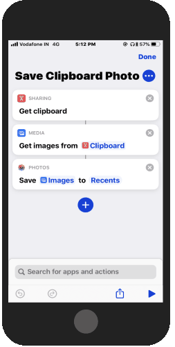 Save Photo From Clipboard to Camera Roll on iPhone