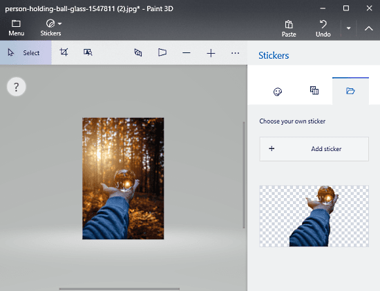 How to Remove Image Background using Paint 3D in Windows 10?