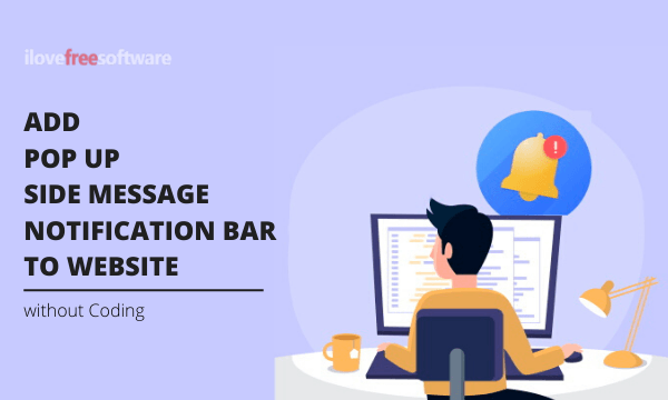 Add Popup, Side Message, Notification bar to Website without Coding