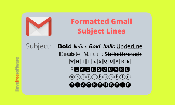 go for gmail all bold