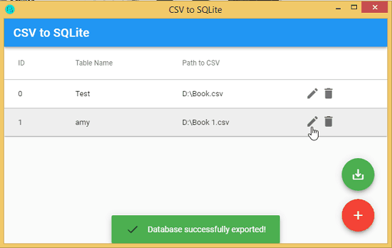 csv to sqlite online