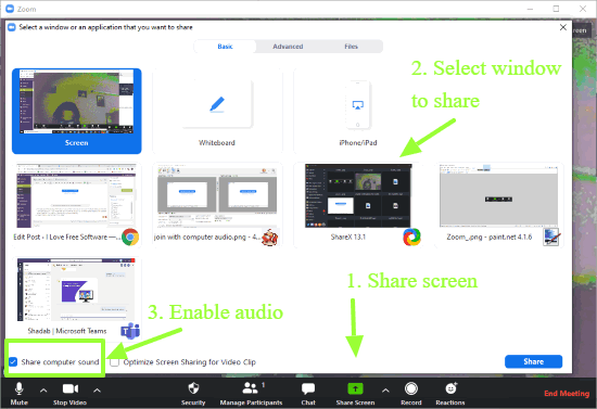 How to Share Computer Sound with Screen Sharing in Zoom?