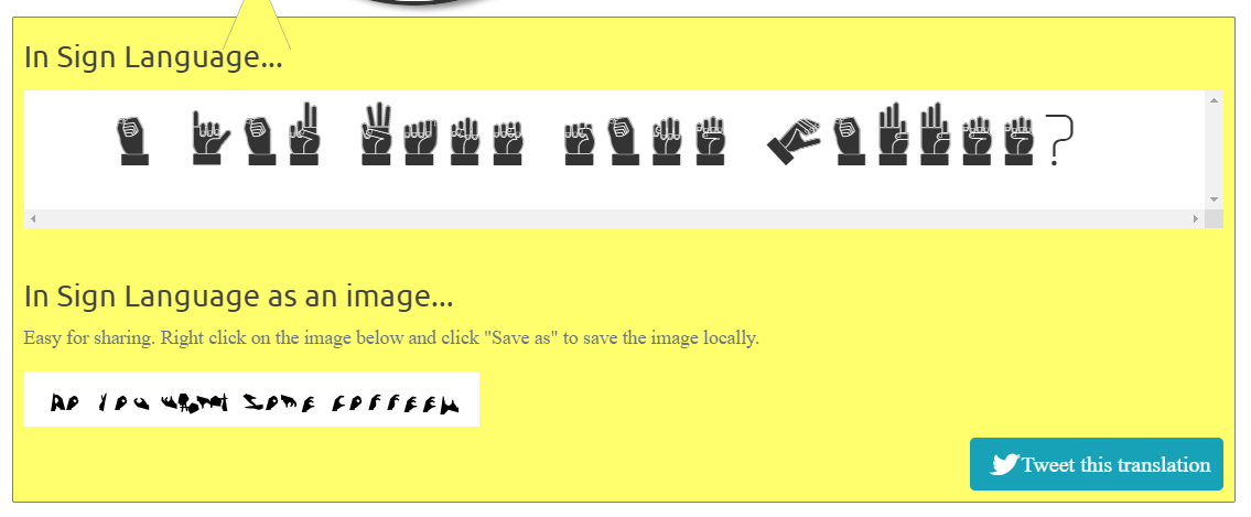 Sign Language Result- Fun Translations 