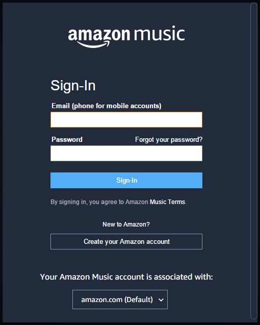 amazon music login