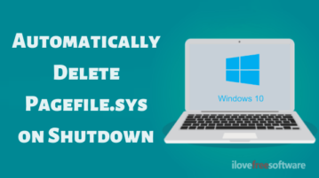 Set Pagefile.sys to Delete Automatically on Shutdown in Windows 10