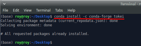 conda install