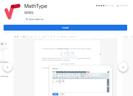 mathtype google docs