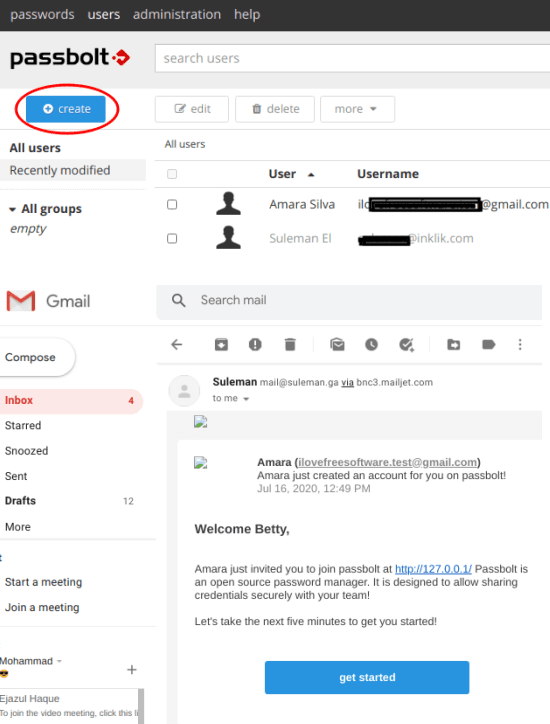 passbolt create new user