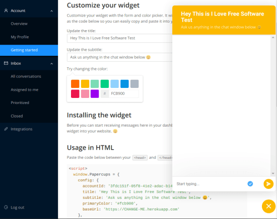 create widget