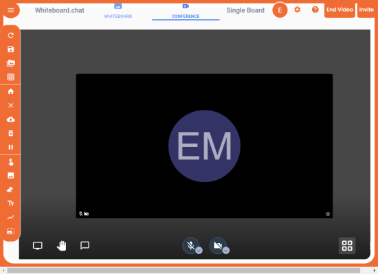 whiteboard with video calling