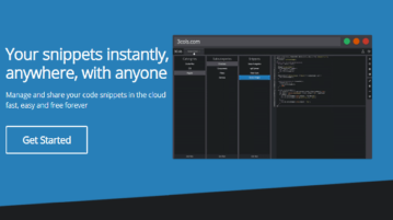 Free Online Collaborative Snippet Manager with 3-Column View