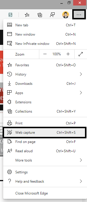 Microsoft Edge Web Capture