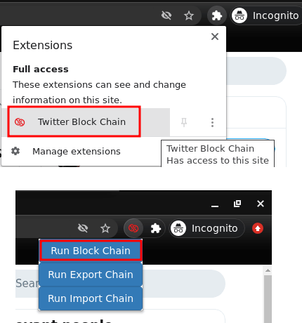 twitter blockchain not loading followers