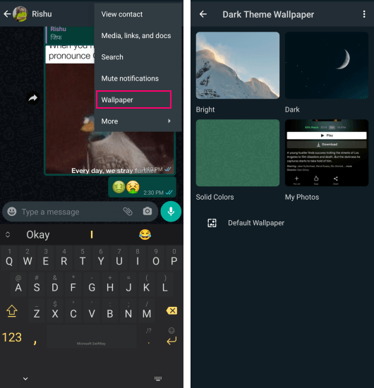 How To Set Different Wallpapers For Each Chat In Whatsapp