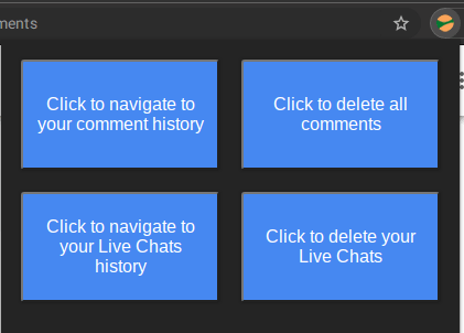 Delete YouTube Comments History in 1 Click with this Chrome Extension