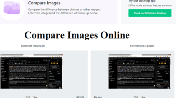 Free Advanced Diff Checker for Images with Split Pane, Comparison Slider