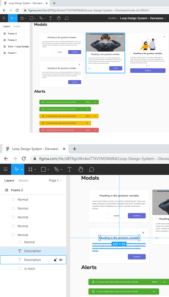 Loop System UI Kit in action