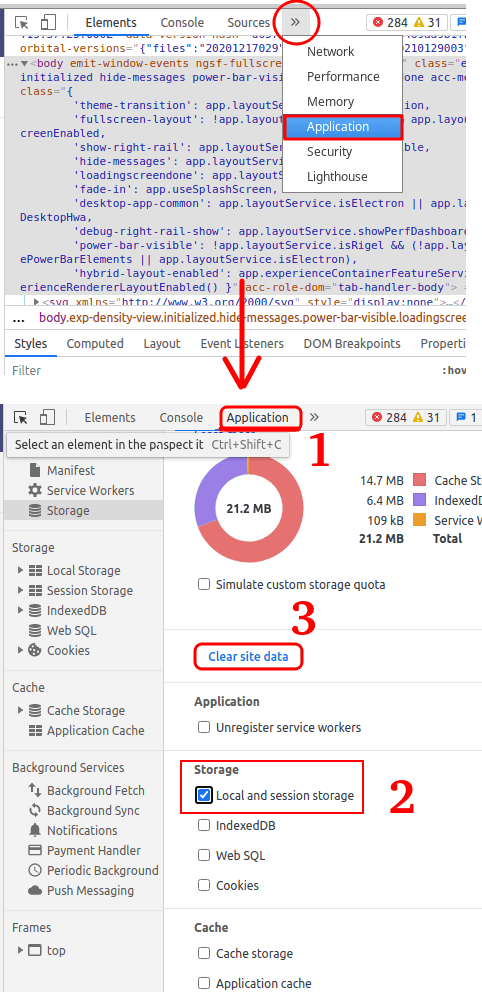 Chrome Teams Applciation in DevTools