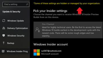 Disable Windows Insider Program in Windows 10