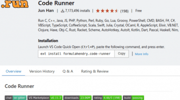 Code Runner in VS Code Marketplace