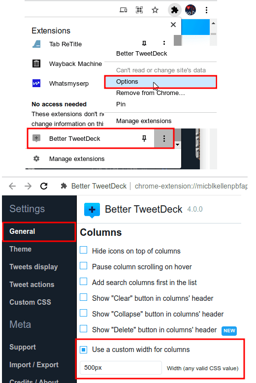 How To Change Column Width In Tweet Deck