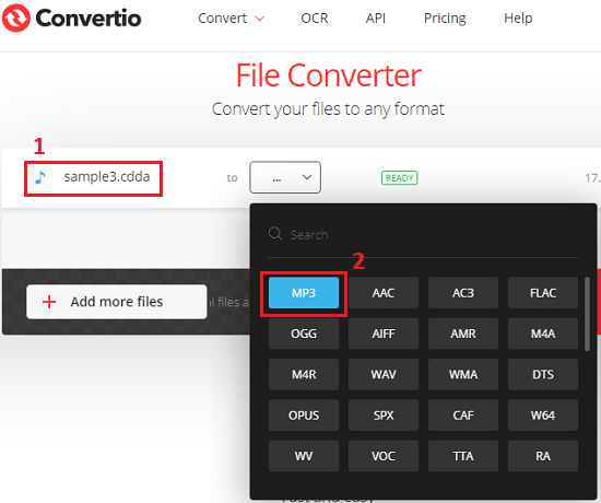 Convertio upload CDDA