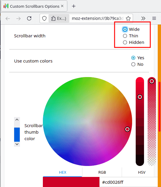 Customize Firefox Scrollbar with Multiple Colors using this Free Addon