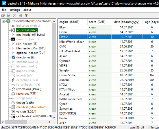 pestudio malware