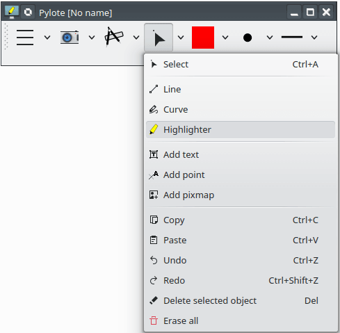 Pylote drawing options