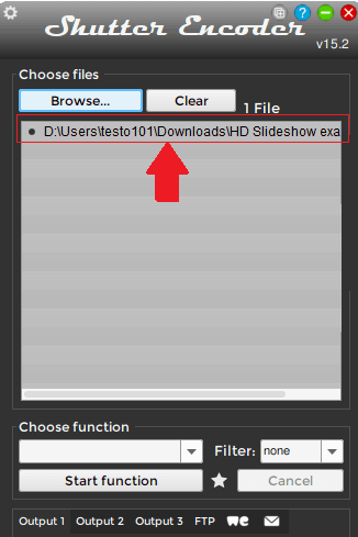 Shutter Encoder import video