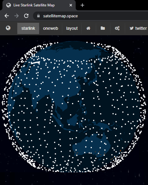 See Real-time Positions of Starlink Satellites on this Online Map Free