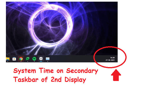 How to Add Clock to Taskbar on Secondary Display in Windows 11