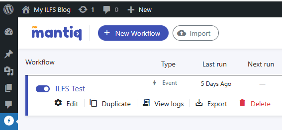 Mantiq Dashboard