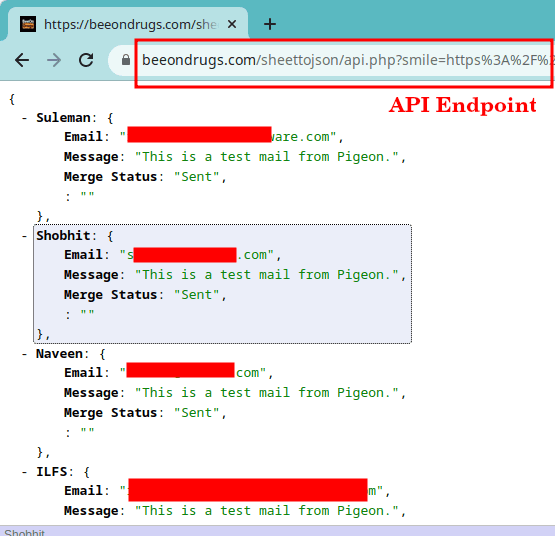 Google Sheet to API In Action