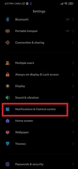 Notification and control