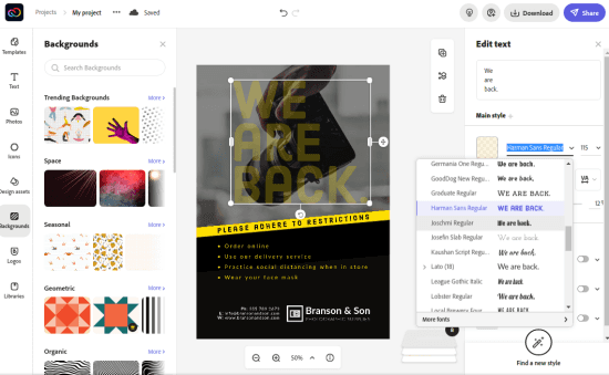 Online Canva Alternative by Adobe: Creative Cloud Express