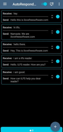 Autorespond tg reply list