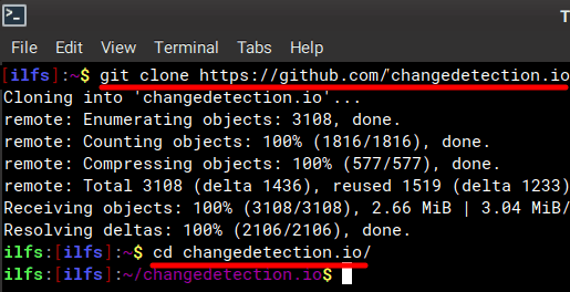changedetection.io cd clone