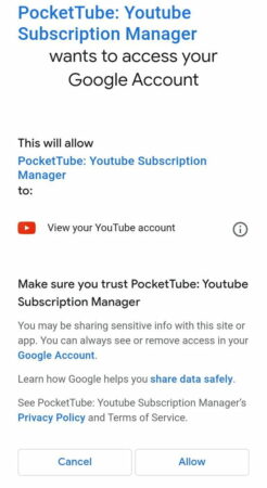 pocket tube permission