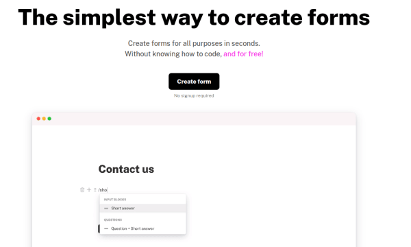 Free Alternative To Typeform With Unlimited Forms And Responses Tally Forms 6613