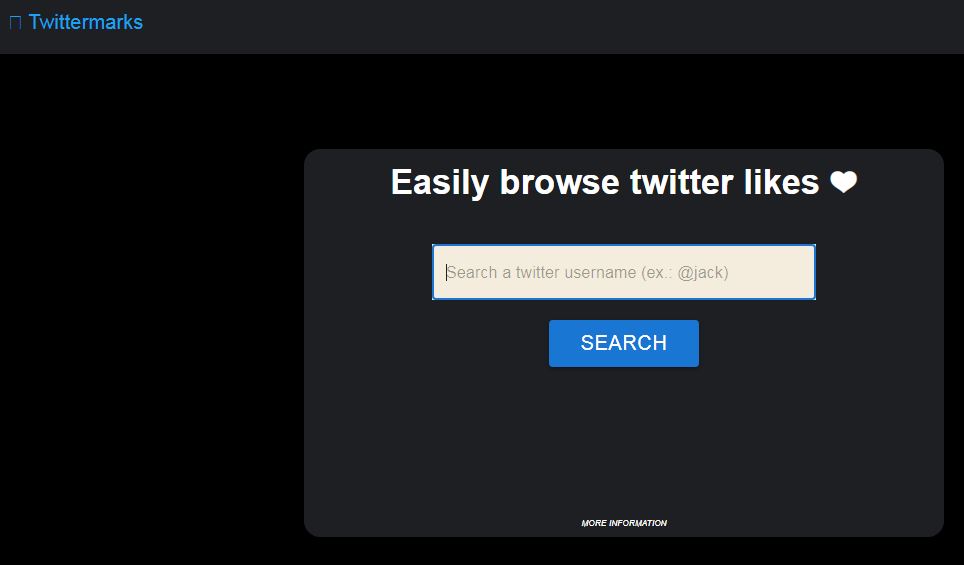 Search in Liked Tweets of any Twitter User on this Free Website
