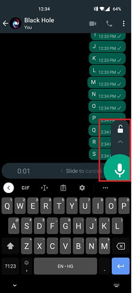 whatsapp start recording