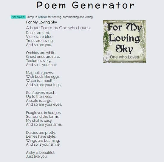 love poem generator        <h3 class=