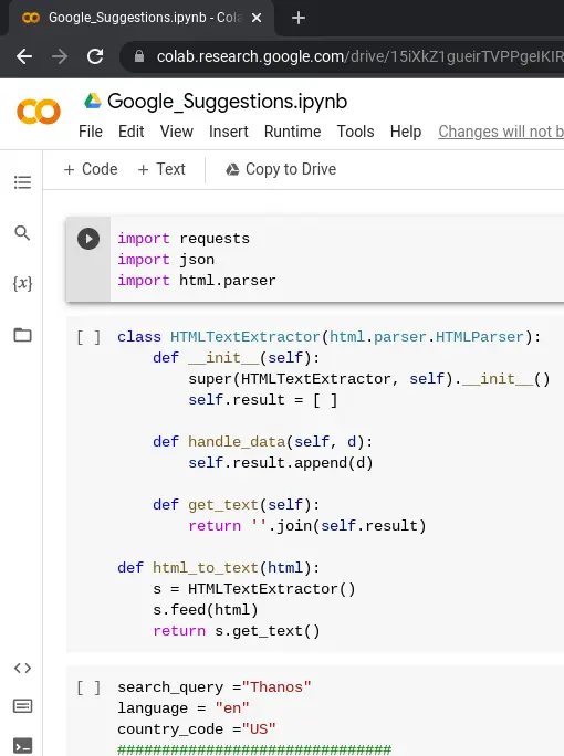 Google_Suggestions Notebook