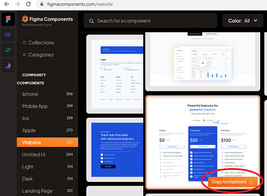 Copy Figma Component to Clipboard